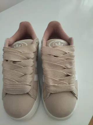 Zapatillas Adidas niña beige y rosa