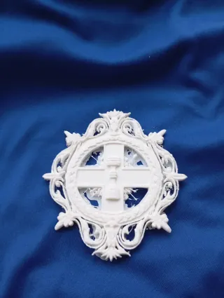 Figura 3D Cruz Decorativa medalla olivo del Puerto