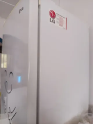 Nevera LG Combi A+ con cara divertida