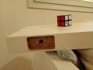 Estantería blanca flotante Tegar