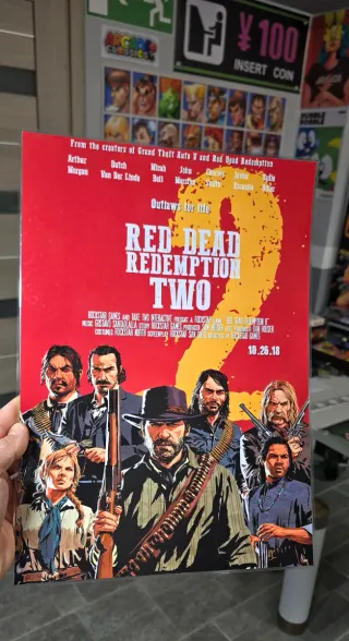 Red Dead Redemption II Poster A3 Laminato