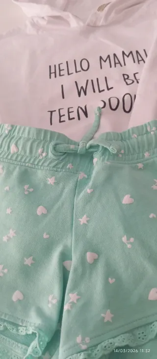 Conjunto camiseta y shorts 7/8 años