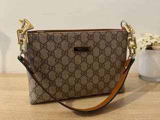 Bolso vintage Gucci monograma beige