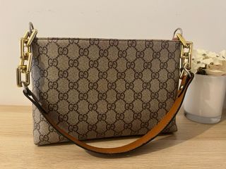 Bolso vintage Gucci monograma beige