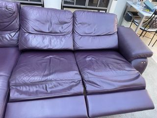 Sofá Chaise Longue P. Ortiz Piel Relax 3 plazas