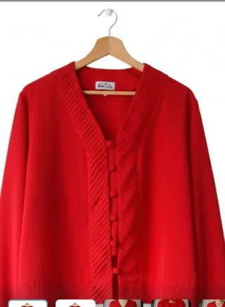 Vintage Blusa Roja Michel Bustos