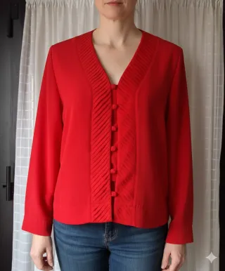Vintage Blusa Roja Michel Bustos