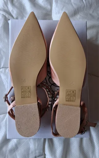 Sandali donna bassi oro e rosa