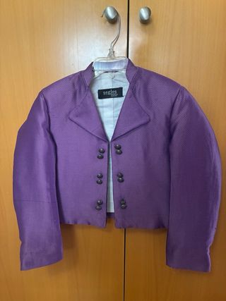 Traje Fallero Niño Segles Floral Morado