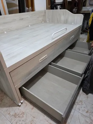 CAMA NIDO JUVENIL CON CAJONES de 105x200