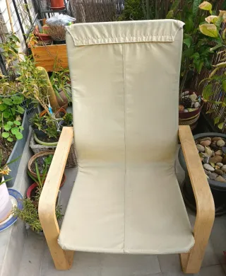 Silla Ikea Poang Madera Beige