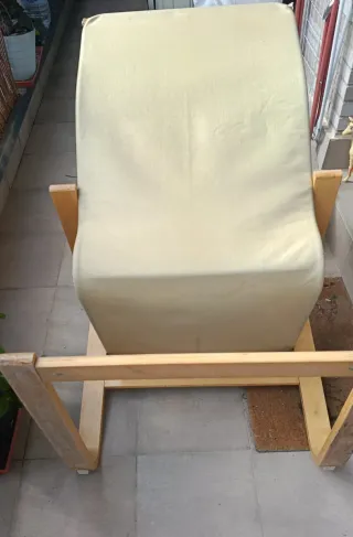 Silla Ikea Poang Madera Beige