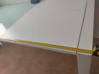 Mesa extensible cristal y madera