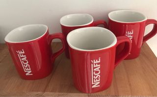 Tazas Nescafé Rojas (Set de 4)