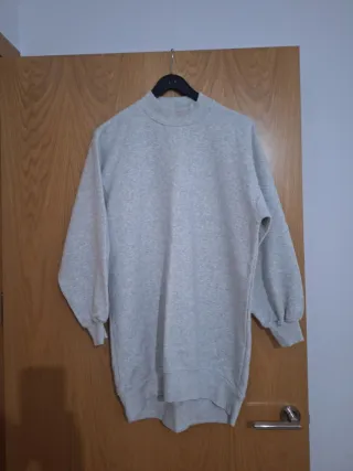 Vestido sudadera gris
