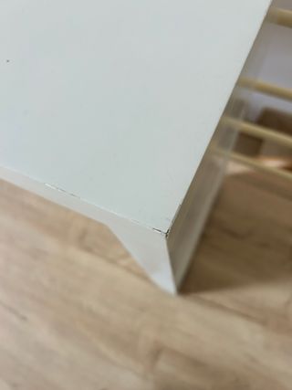 Mesa auxiliar estrecha IKEA blanca