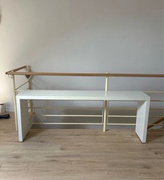 Mesa auxiliar estrecha IKEA blanca