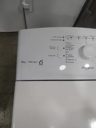 Lavadora Whirlpool Carga Superior 6kg 1200rpm
