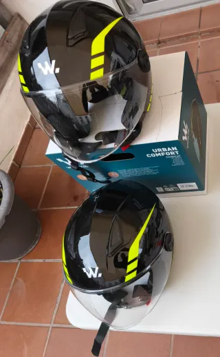 Casco Moto W. Urban Comfort Negro/Amarillo