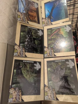 Pack 6 Puzzles Madera 3D Dinosaurios (Nuevos)