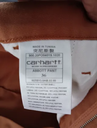 Pantalones Carhartt Naranja