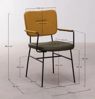 Pack 4 Sillas Diseño Tapizadas Metal