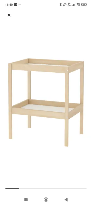 Cambiador Ikea con colchón hinchable y accesorios