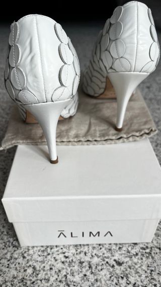 Tacones Alima Blancos Talla 39
