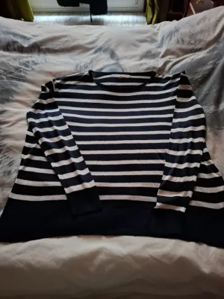 Jersey Rayas Azul y Blanco