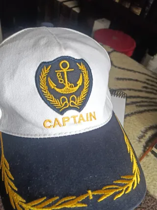 Gorra Capitán Azul y Blanca