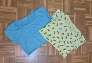 Conjunto 2 Camisetas Crop Top