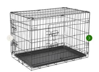 Jaula para perro negra con dos puestas laterales