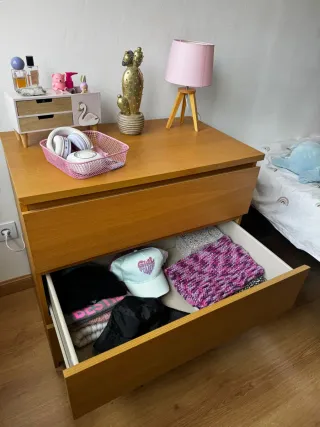 Mueble 3 cajones color roble