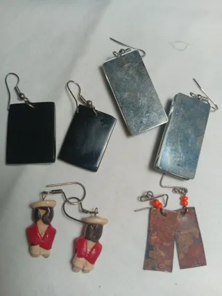 4 Pares Pendientes Estilo Van Gogh