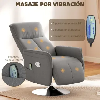 Sillón de Masaje Eléctrico con Reposapiés