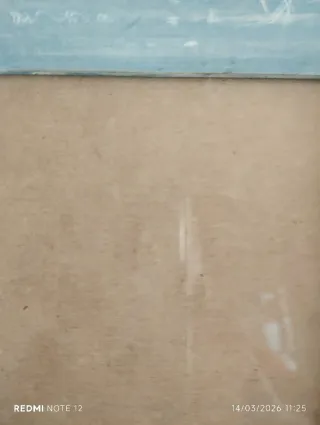 Marco de fotos azul desgastado