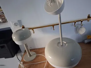 2 Lámparas Ikea Beige y Blanco.