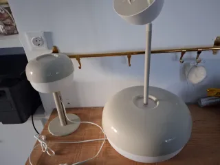 2 Lámparas Ikea Beige y Blanco.