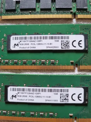 RAM ECC DDR3 8GB per memory server