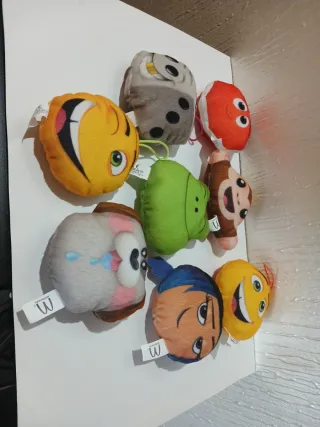 8 Llaveros Peluche Emoji McHappy 8cm