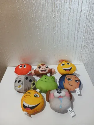 8 Llaveros Peluche Emoji McHappy 8cm
