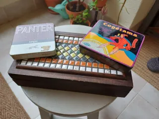 Lote 2 Cajas Metálicas Antiguas: Panter y Cogétama