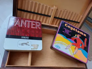 Lote 2 Cajas Metálicas Antiguas: Panter y Cogétama