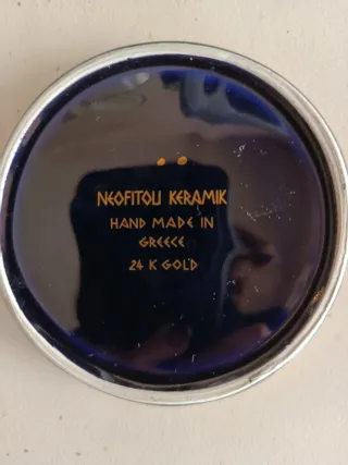 Set 2 piattini ceramica fatti a mano Grecia