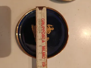 Set 2 piattini ceramica fatti a mano Grecia