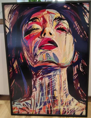 Cuadro Alto Brillo Mujer Abstracta