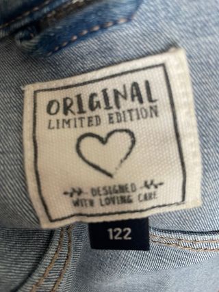 Giubbino jeans bambina 122 cm
