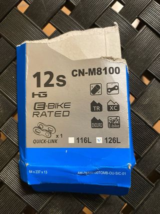 Cadena Shimano XT 12 velocidades