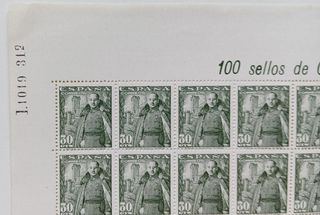 Pliego Sellos Edifil 1025 Franco 30 cts