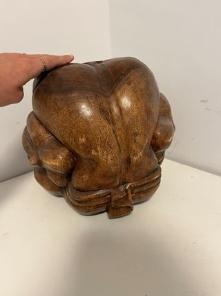 Figura Buda Madera Oriental Zen